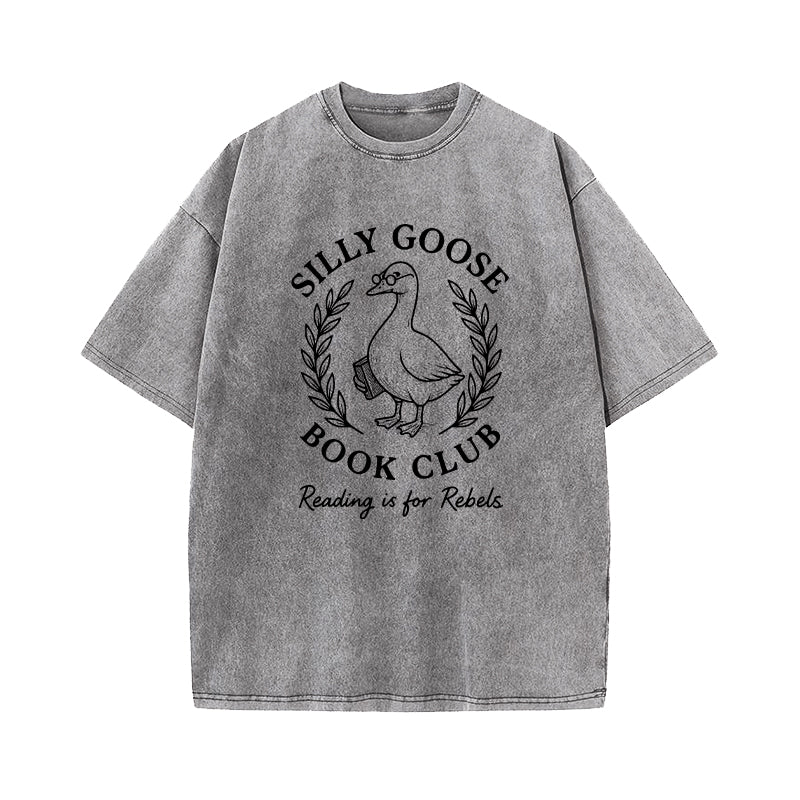 Silly Goose Book Club Washed T-Shirt