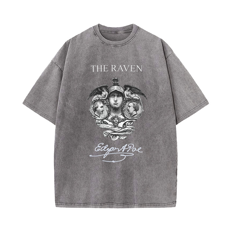 Allan Poe’s Epic Poem In 1845 Washed T-Shirt