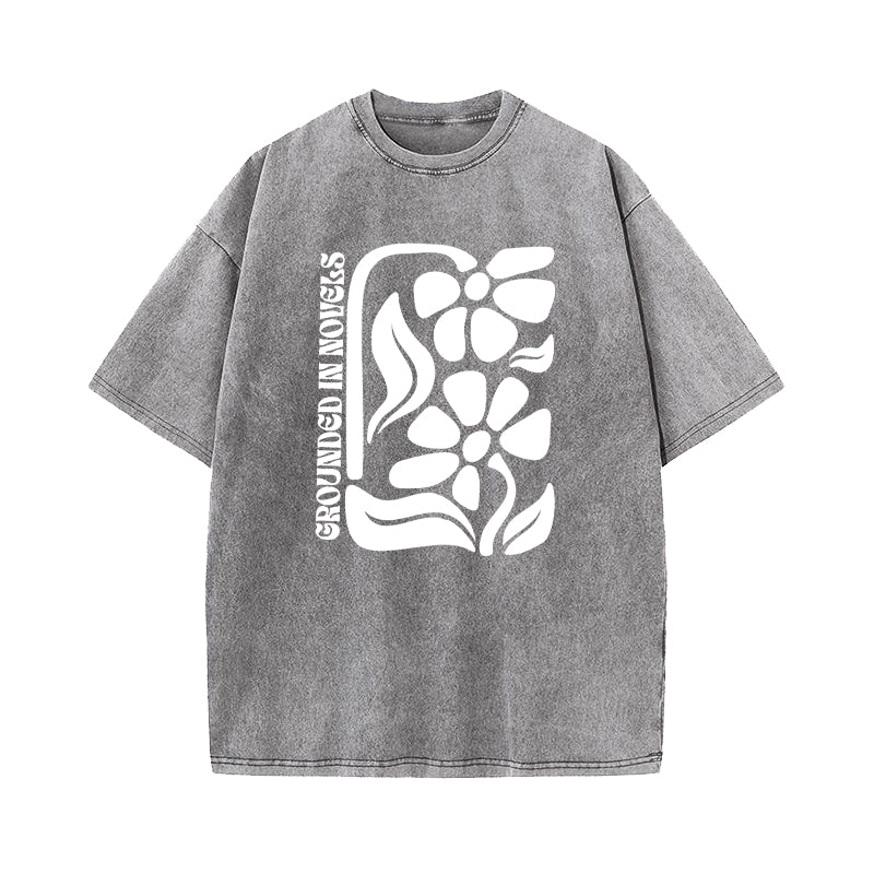 Grounded In Novels Washed T-Shirt