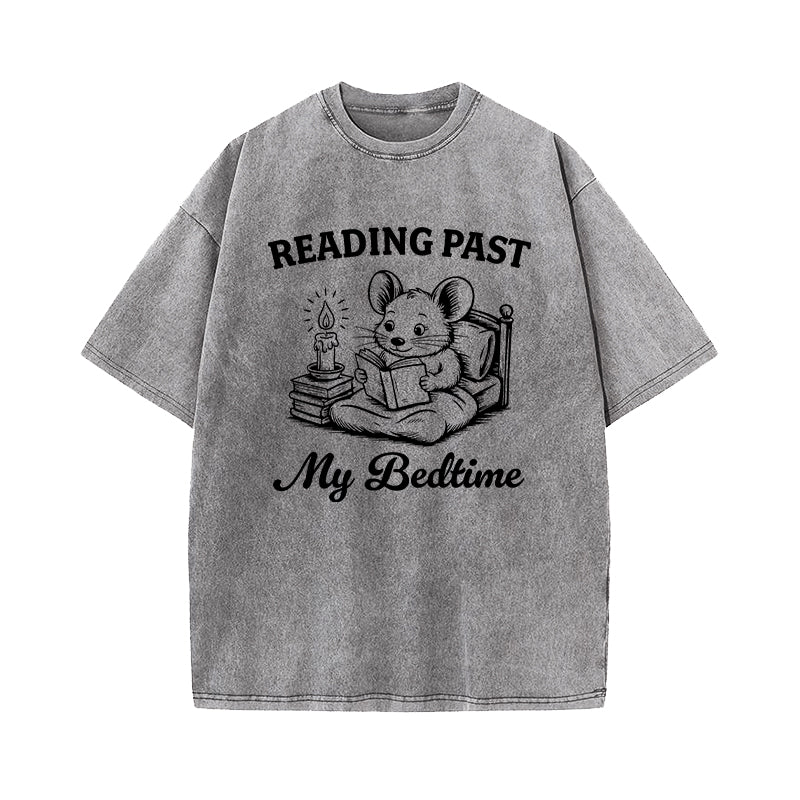 Reading Past My Bedtime Washed T-Shirt