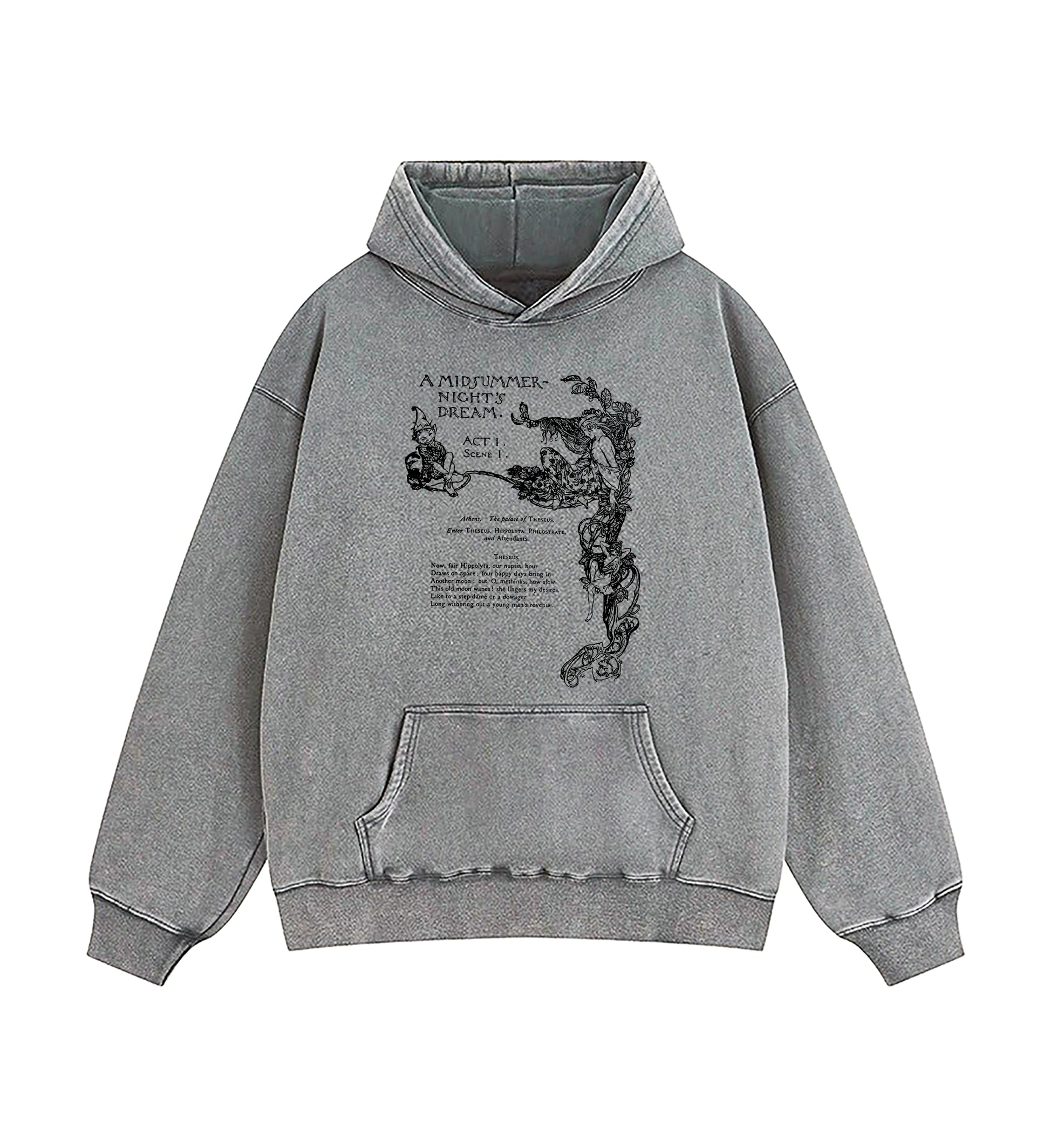 Shakespeare Literature Poet Washed Hoodie