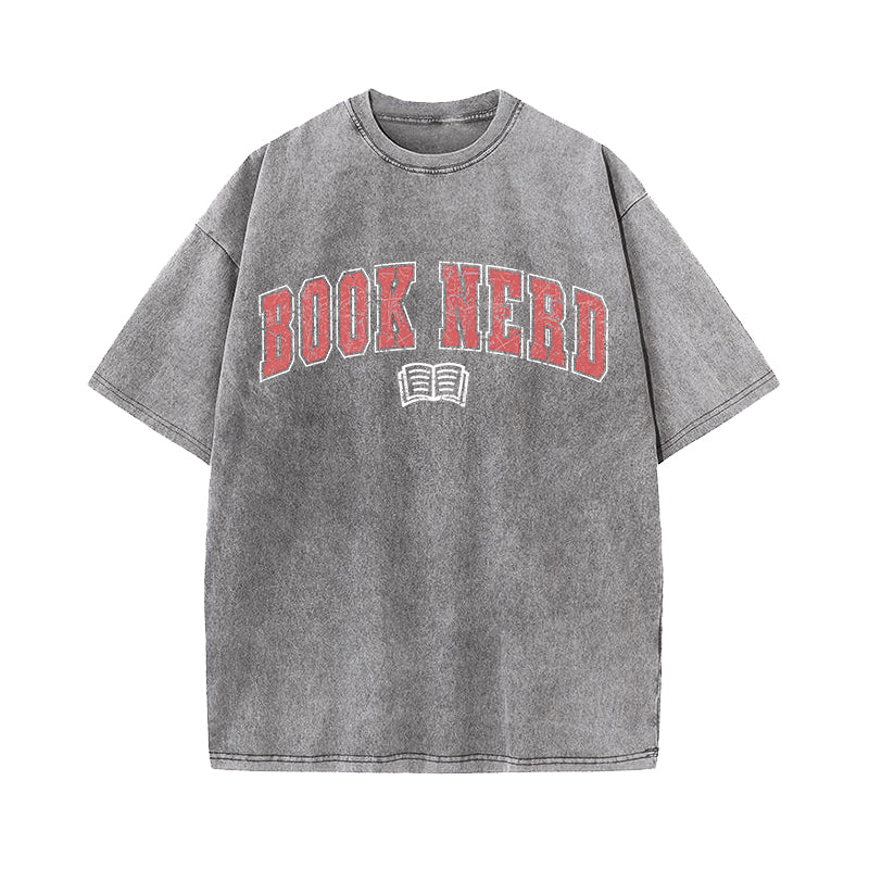 Book Nerd Washed T-Shirt