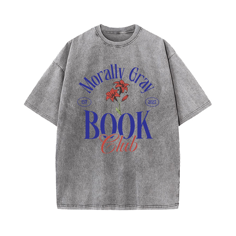 Morally Gray Book Club Washed T-Shirt