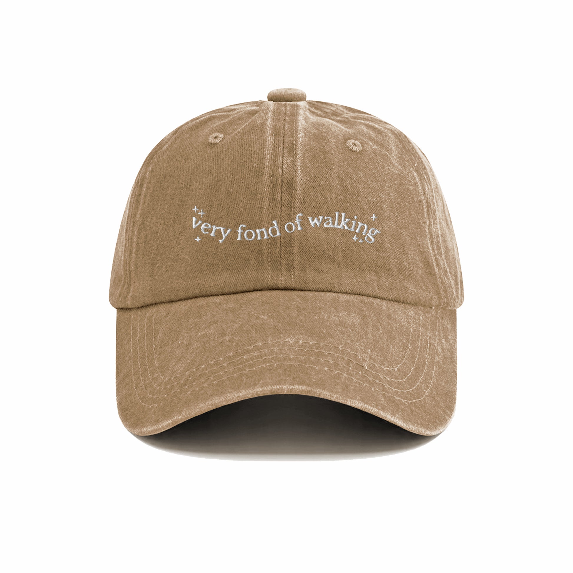 Pride & Prejudice Fond of Walking Embroidered Washed Cap