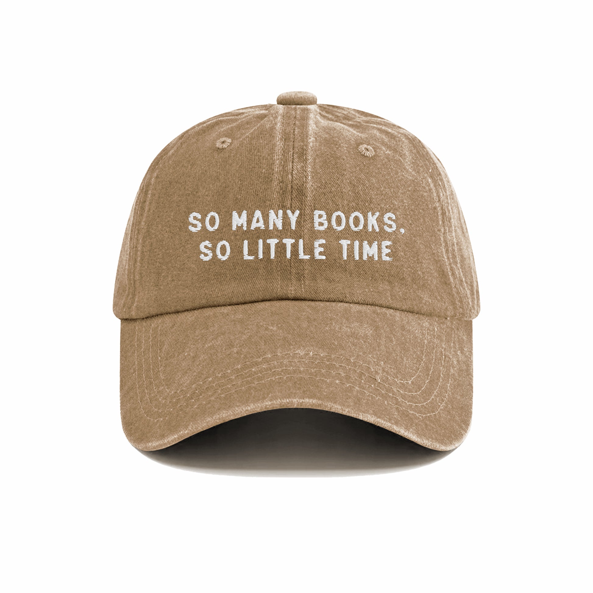 So Many Books So Little Time Embroidered Washed Cap