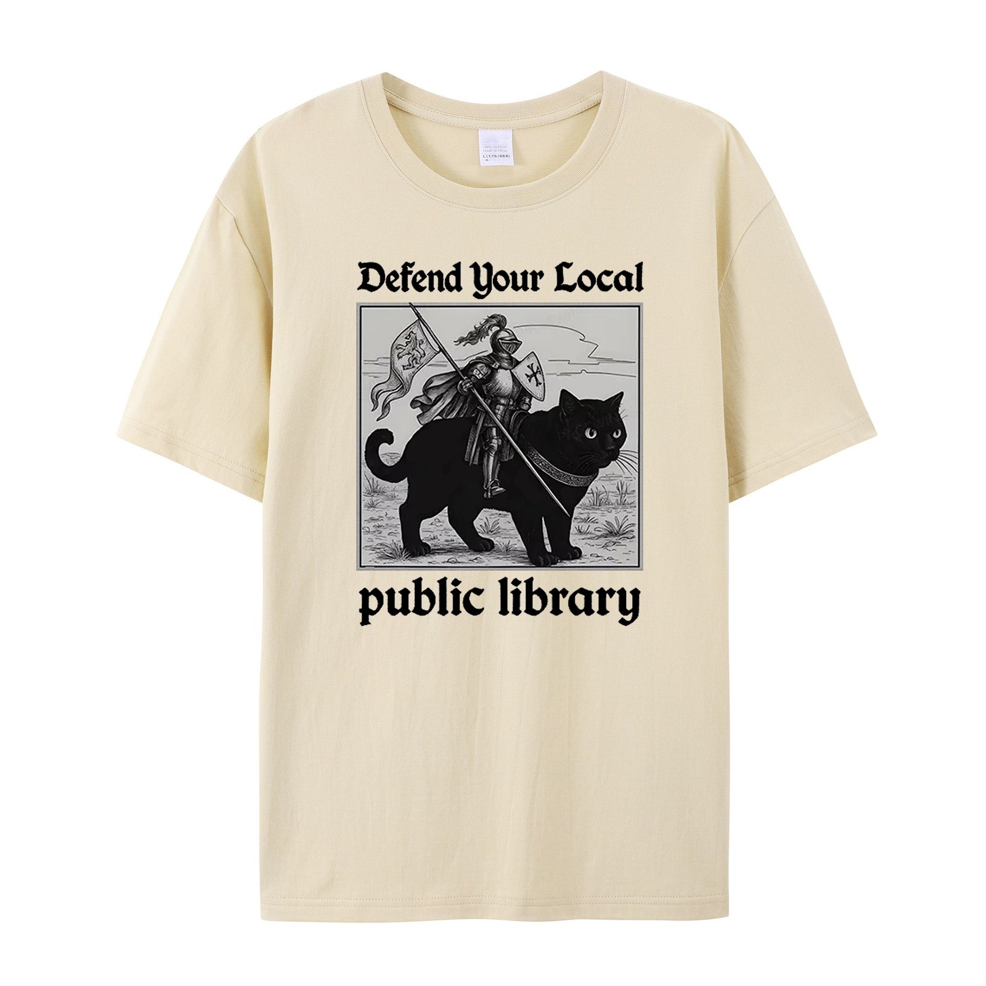 Defend Your Local public library cotton T-shirt