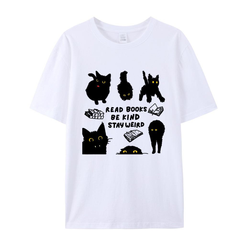Read Books Be Kind Stay Weird cotton T-shirt