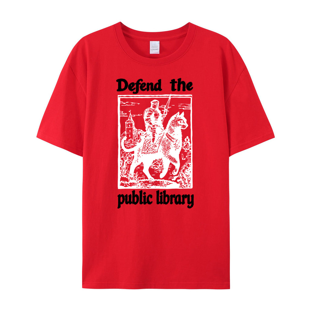 Defend the Public Library cotton T-shirt