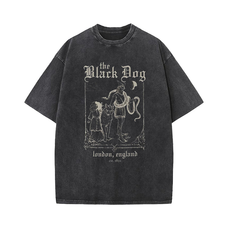 The Black Dog Academia Tortured Poets Washed T-Shirt