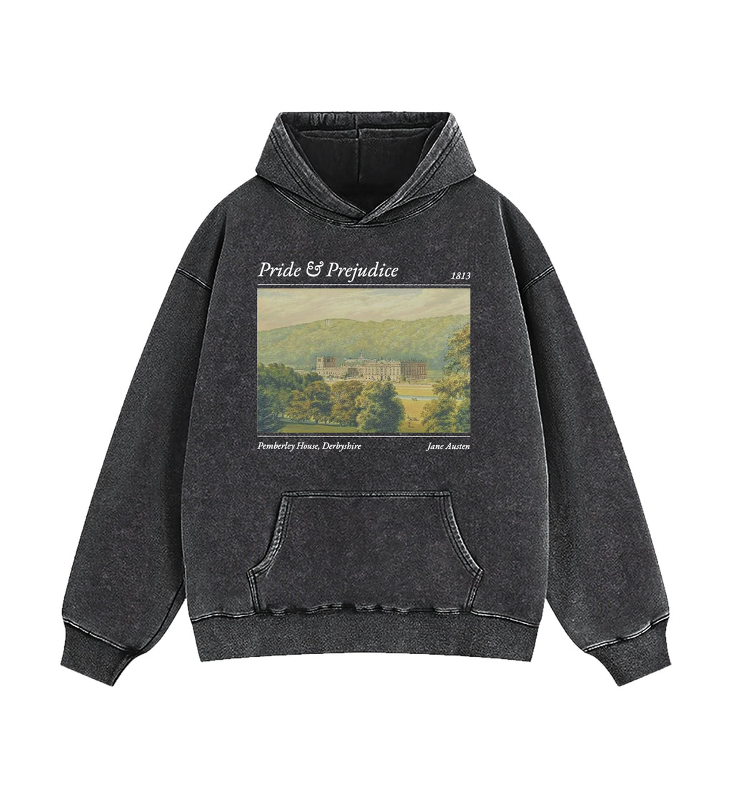 Pride And Prejudice Pemberley House Washed Hoodie