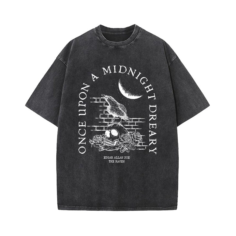 Once Upon A Midnight Dreary Washed T-Shirt