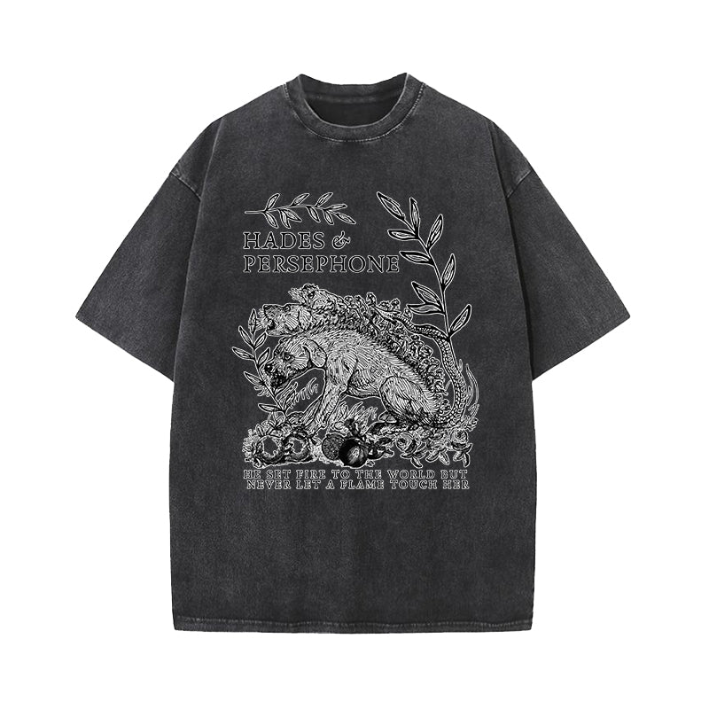 Hades And Persephone Mythology Washed T-Shirt