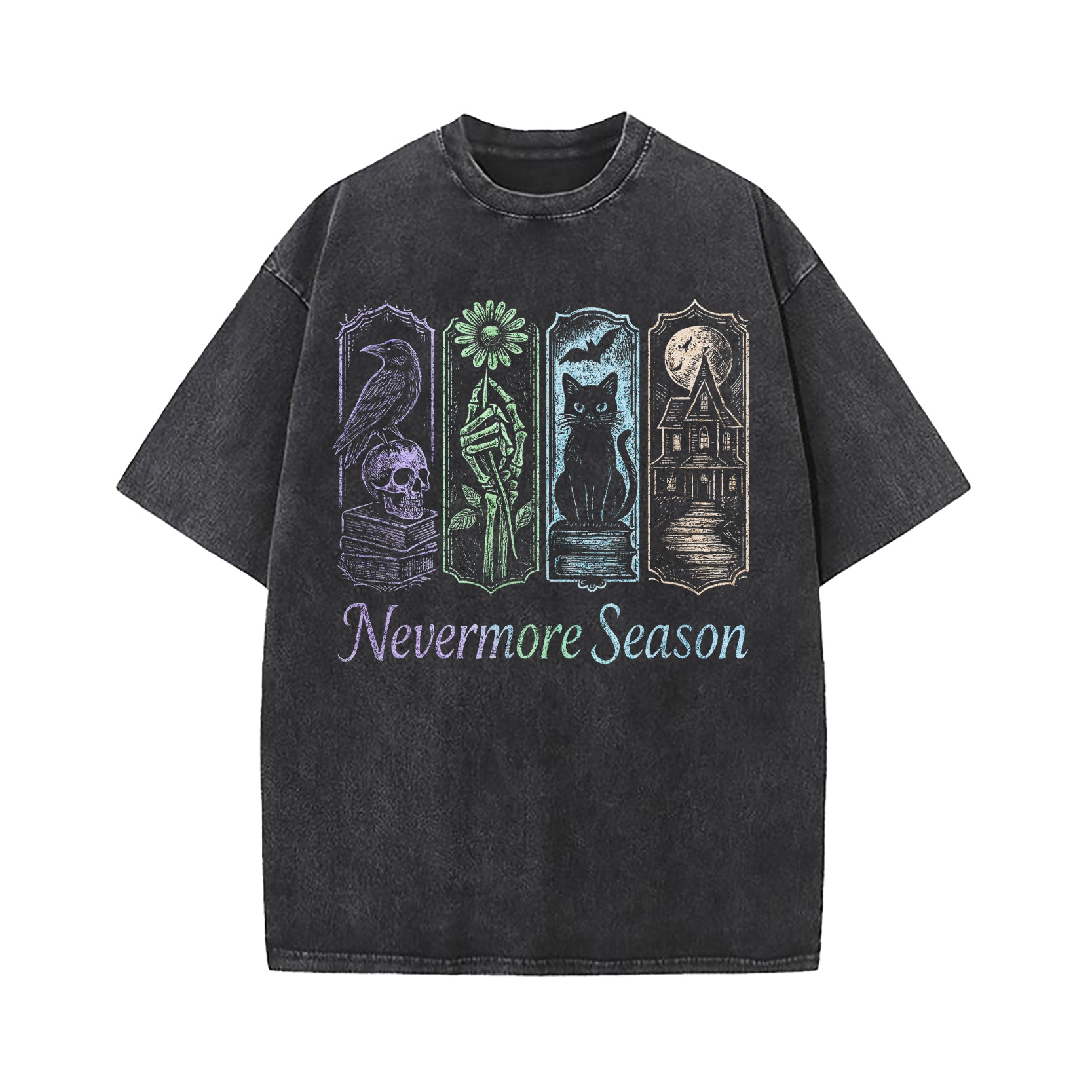 Edgar Allan Poe Nevermore Season Washed T-Shirt