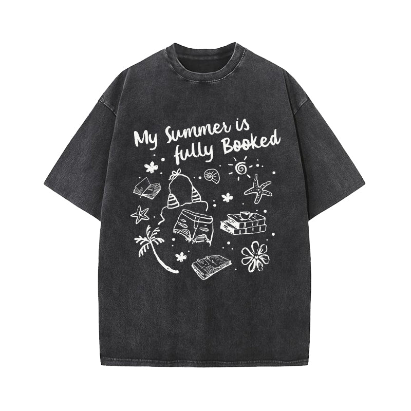 My Summer Is Fully Booked Washed T-Shirt