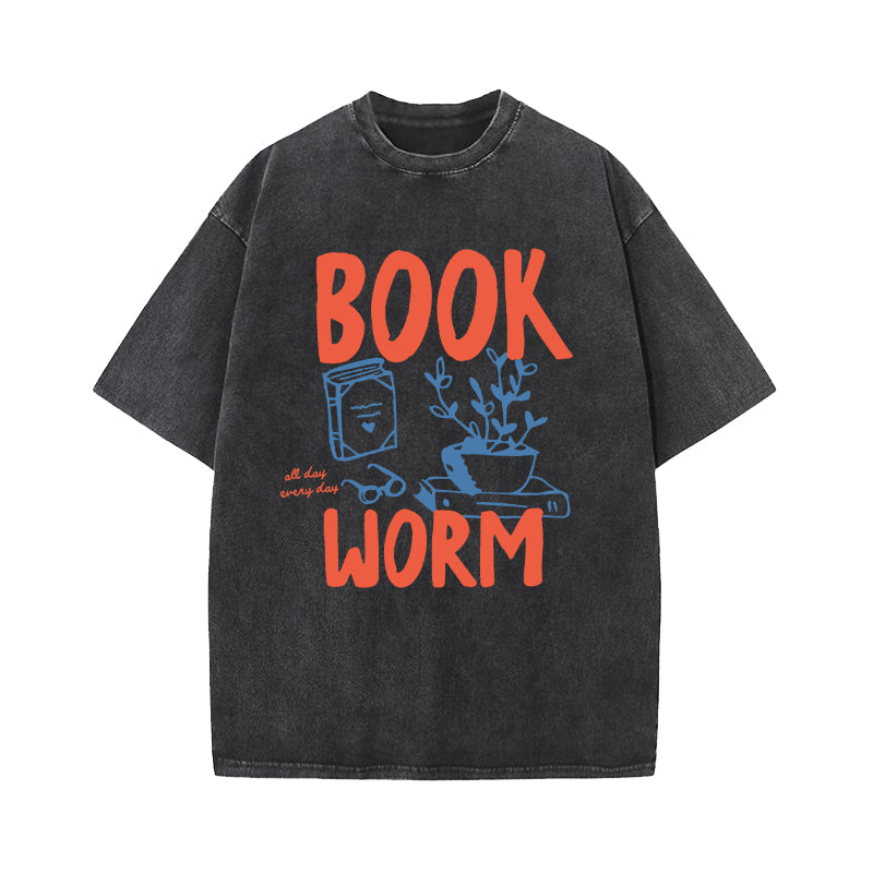 Bookworm Washed T-Shirt