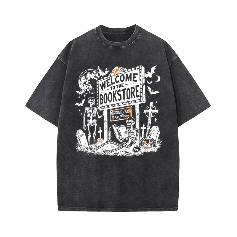 Welcome To the Bookstore Washed T-Shirt