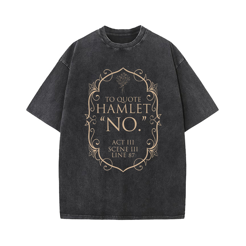 Shakespeare Bookish Merch Washed T-Shirt