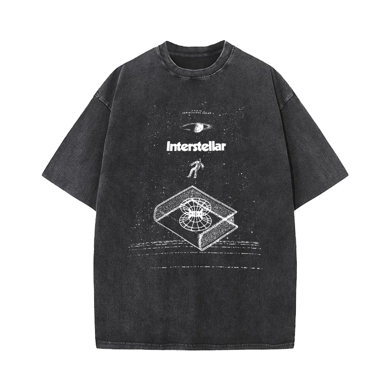 Interstellar Movie Space Time Dilation Washed T-Shirt