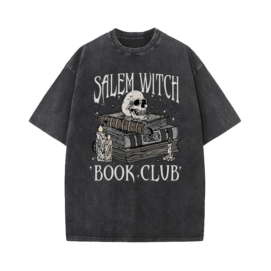 Salem Witch Book Club Washed T-Shirt