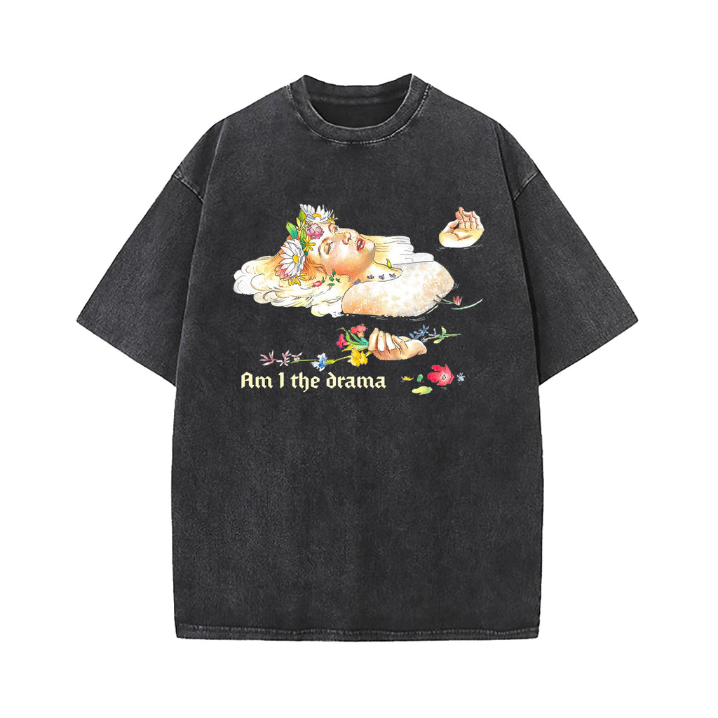 Shakespeare Hamlet Am I The Drama Washed T-Shirt