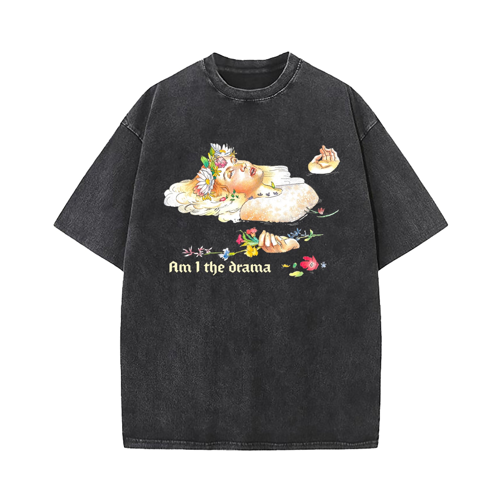 Shakespeare Hamlet Am I The Drama Washed T-Shirt