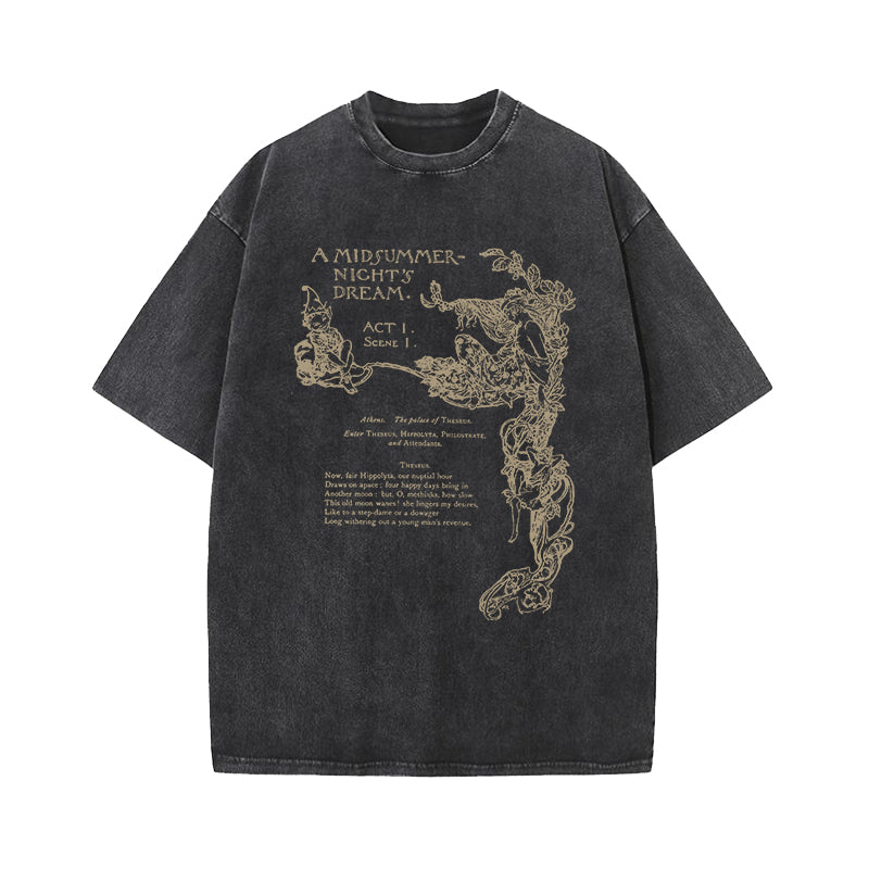 Shakespeare Literature Poet Washed T-Shirt