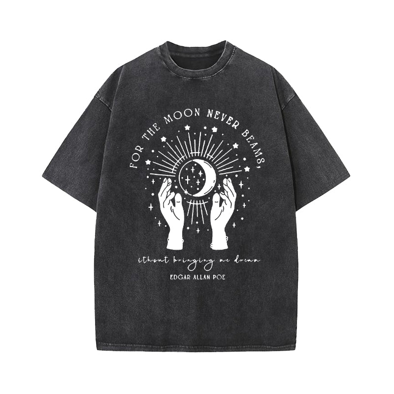 Edgar Allan Poe Celestial Stars Washed T-Shirt
