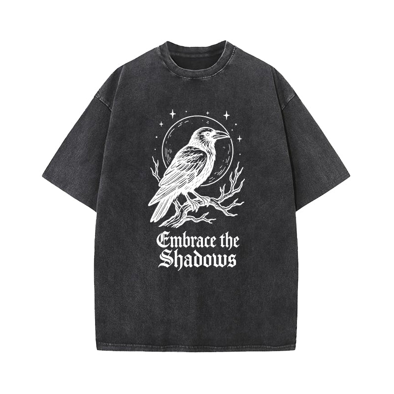 Embrace the Shadows Raven Washed T-Shirt