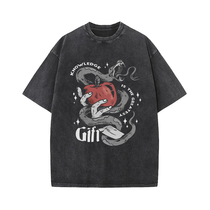 Knowledge Is The Greatest Gift Washed T-Shirt