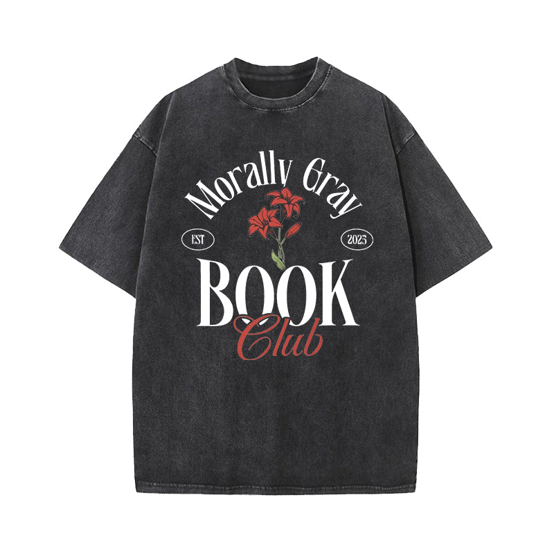 Morally Gray Book Club Washed T-Shirt
