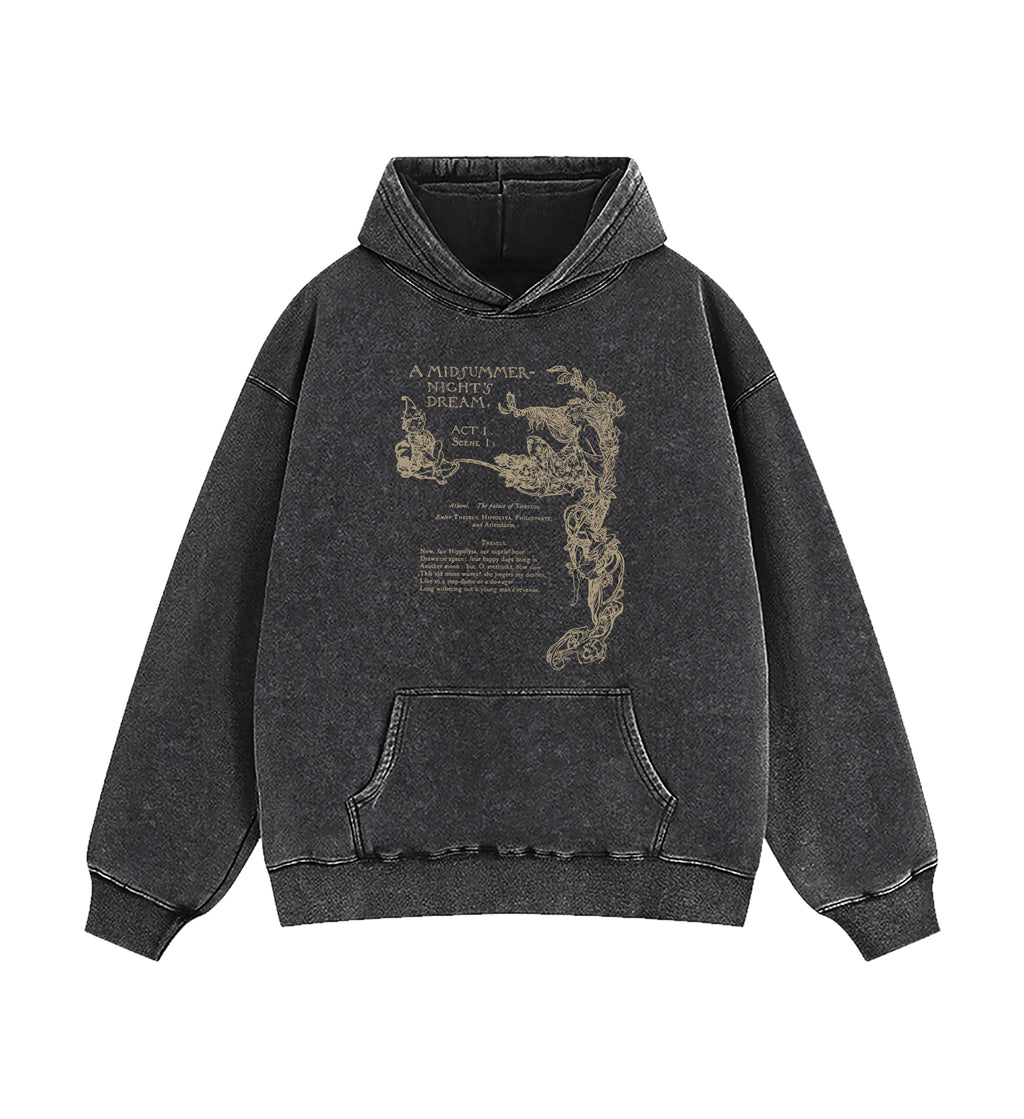 Shakespeare Literature Poet Washed Hoodie