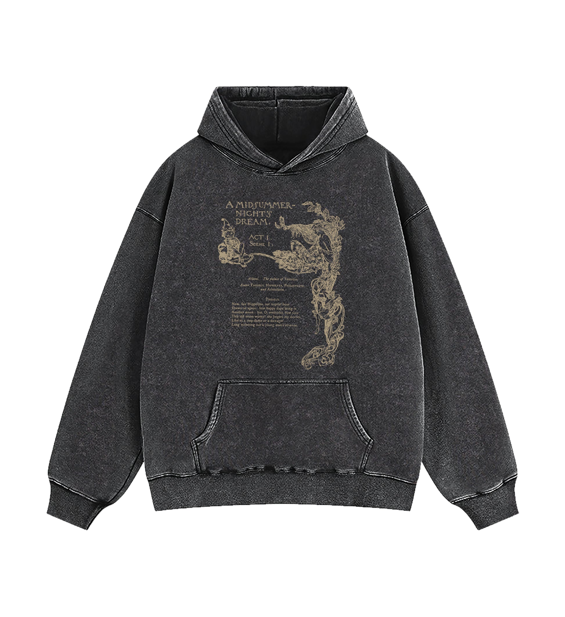 Shakespeare Literature Poet Washed Hoodie