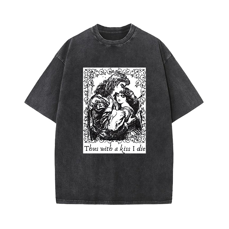 Shakespeare Poet Romeo and Juliet Washed T-Shirt
