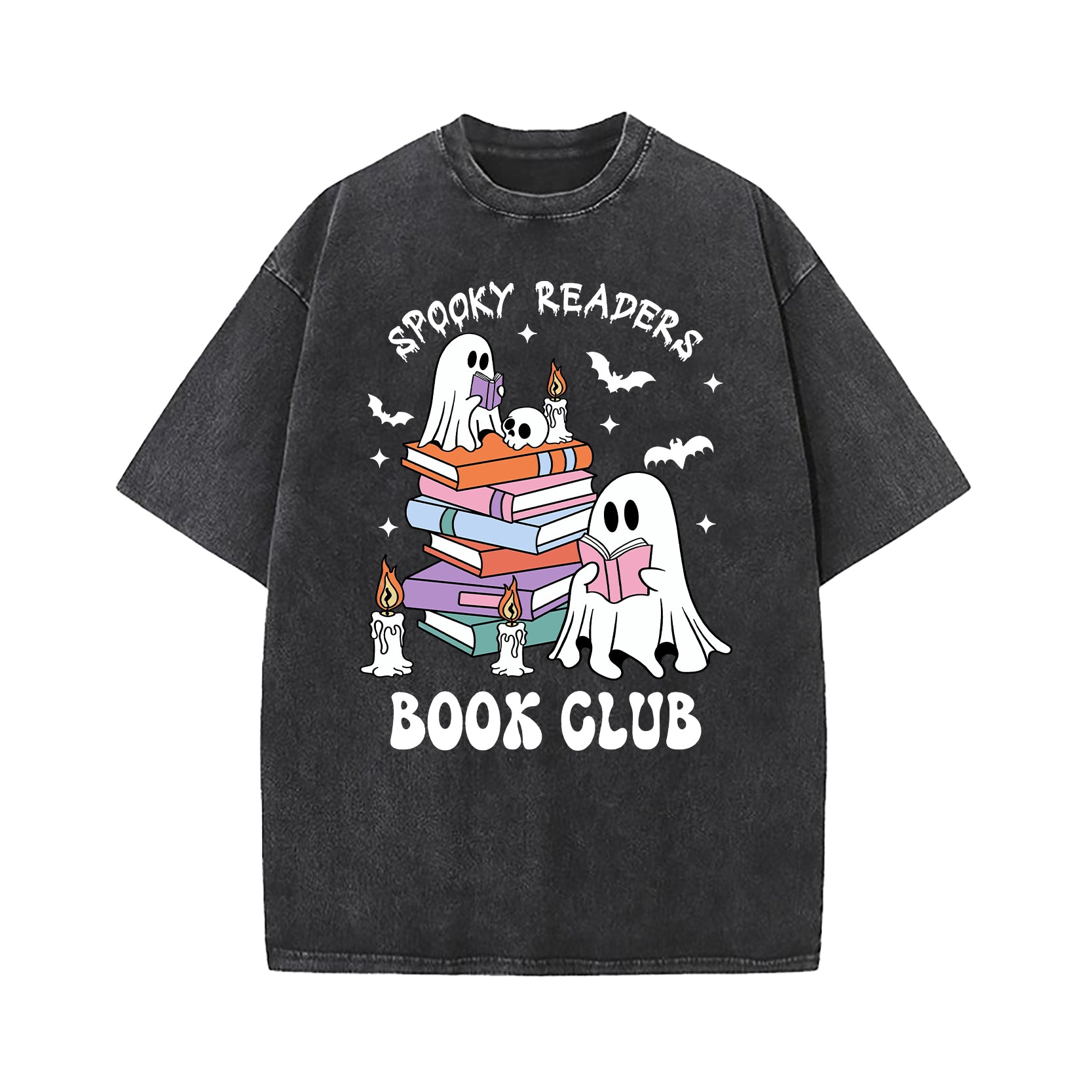 Spooky Readers Book Club Washed T-Shirt