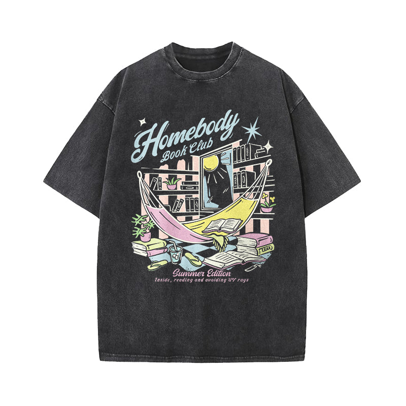 Homebody Book Club Summer Edition Washed T-Shirt