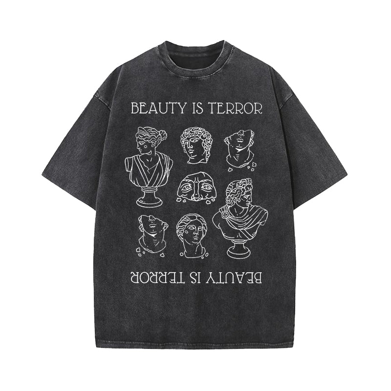 Beauty Is Terror Bookish Washed T-Shirt