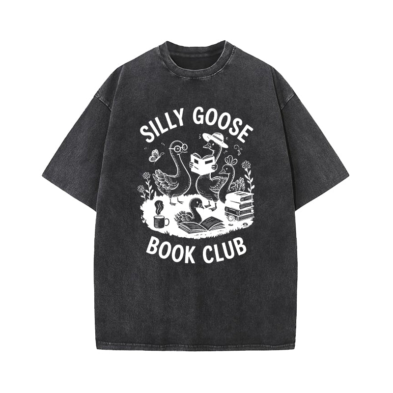 Silly Goose Book Club Washed T-Shirt