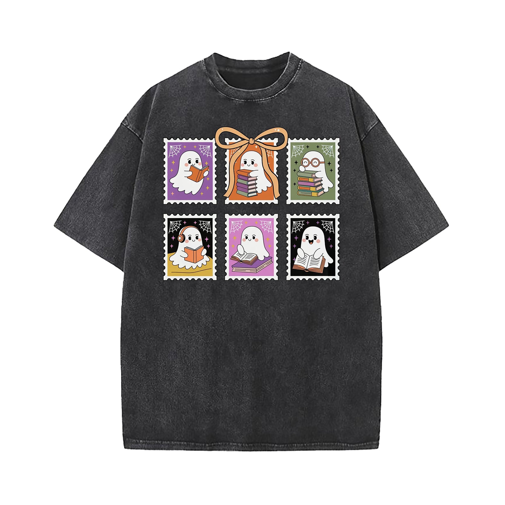 Reading Ghost Halloween Washed T-Shirt