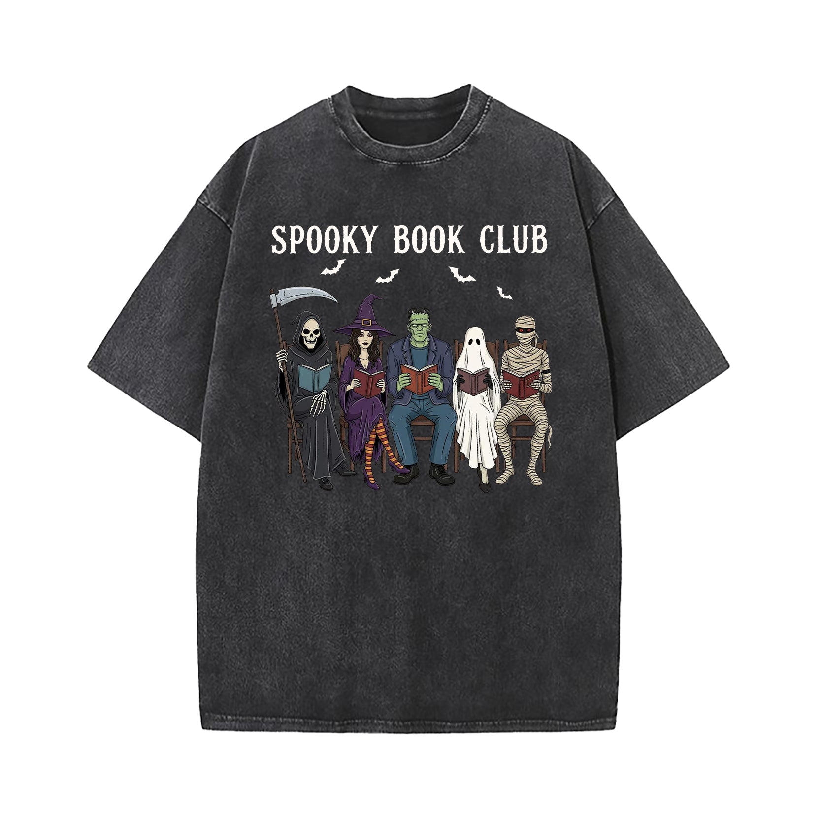 Spooky Book Club Washed T-Shirt