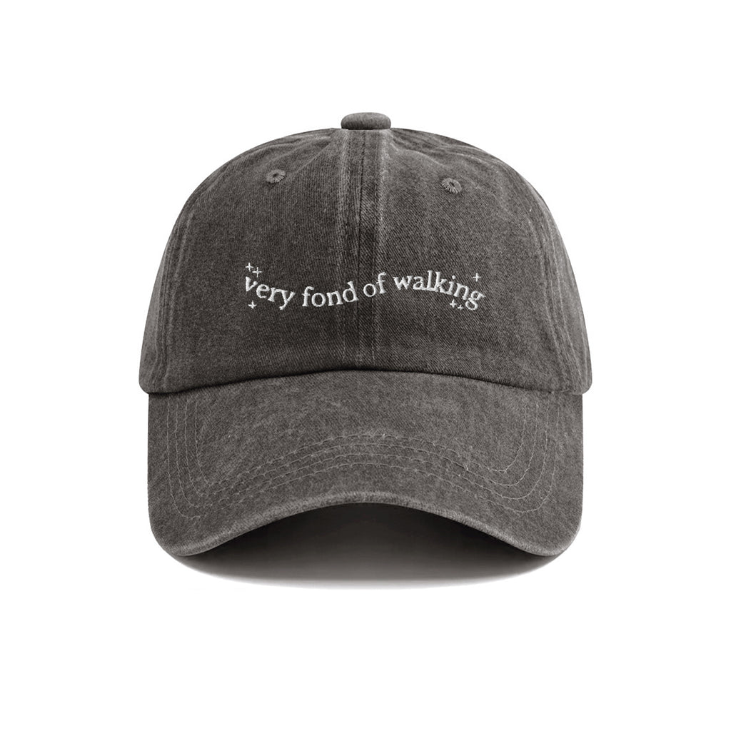 Pride & Prejudice Fond of Walking Embroidered Washed Cap