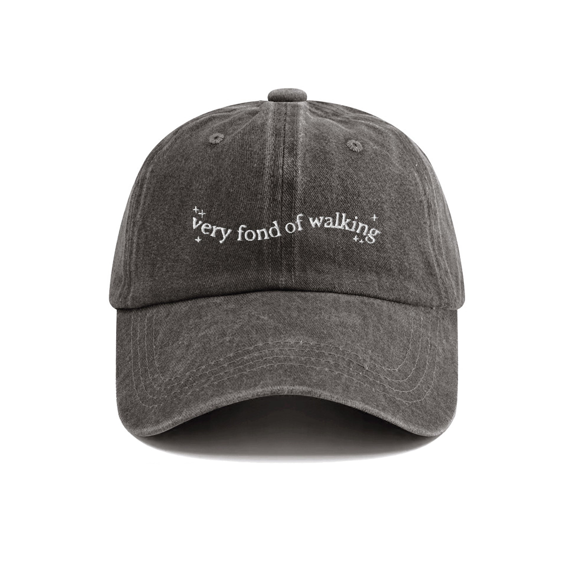 Pride & Prejudice Fond of Walking Embroidered Washed Cap