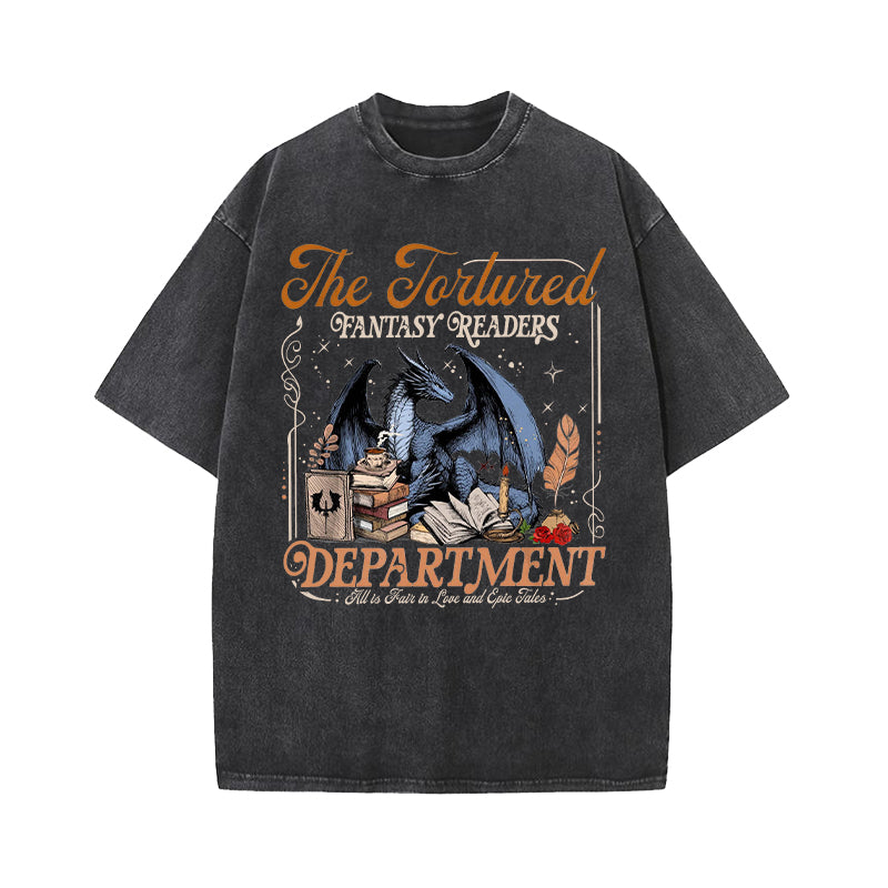 Tortured Fantasy Readers Department Washed T-Shirt