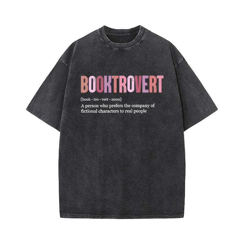 Booktrovert Washed T-Shirt