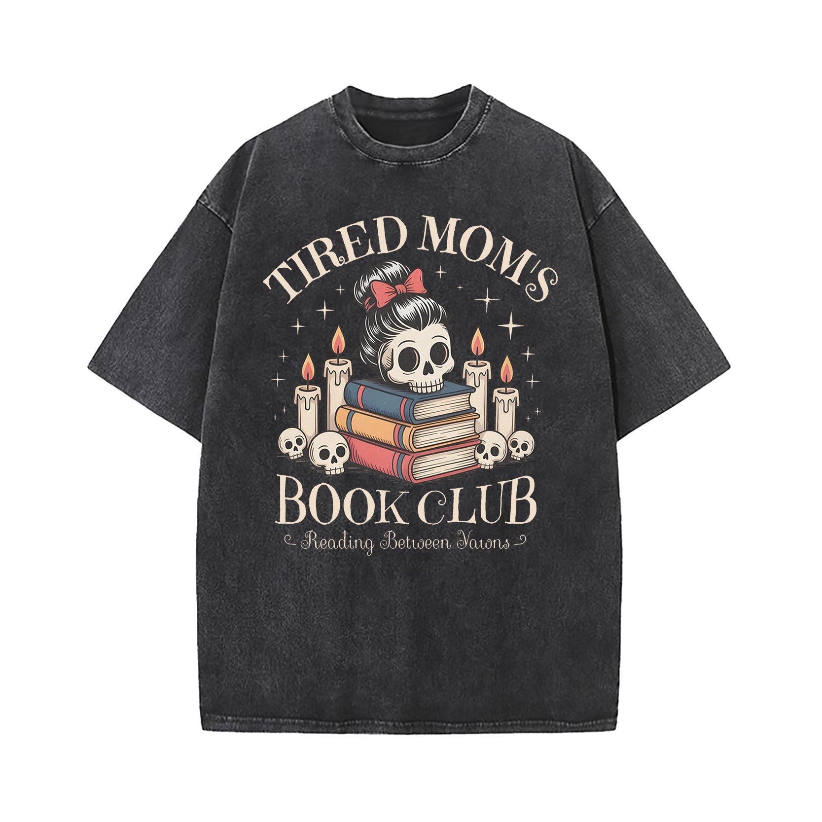 Tired Mom's Book Club Washed T-Shirt