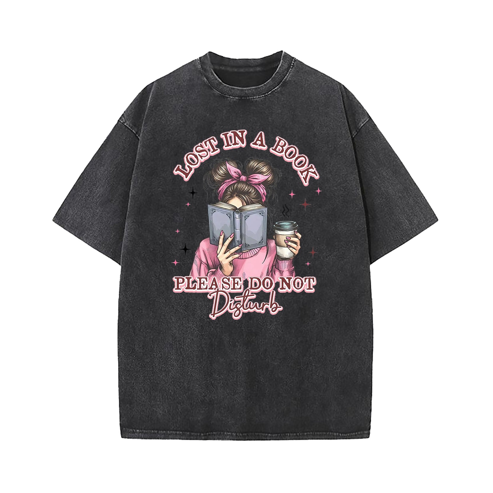 Lost In Book Please Don't Disturb Washed T-Shirt