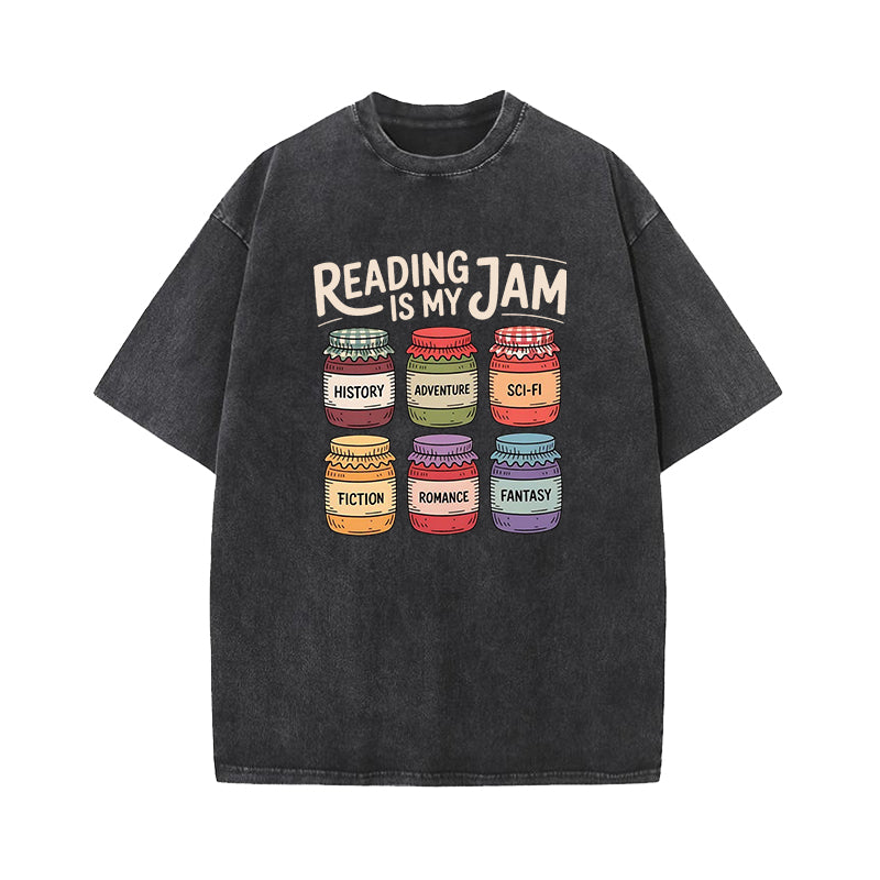 Reading Is My Jam Washed T-Shirt