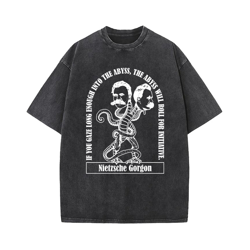 And If You Gaze Long Into An Abyss D&D Washed T-Shirt