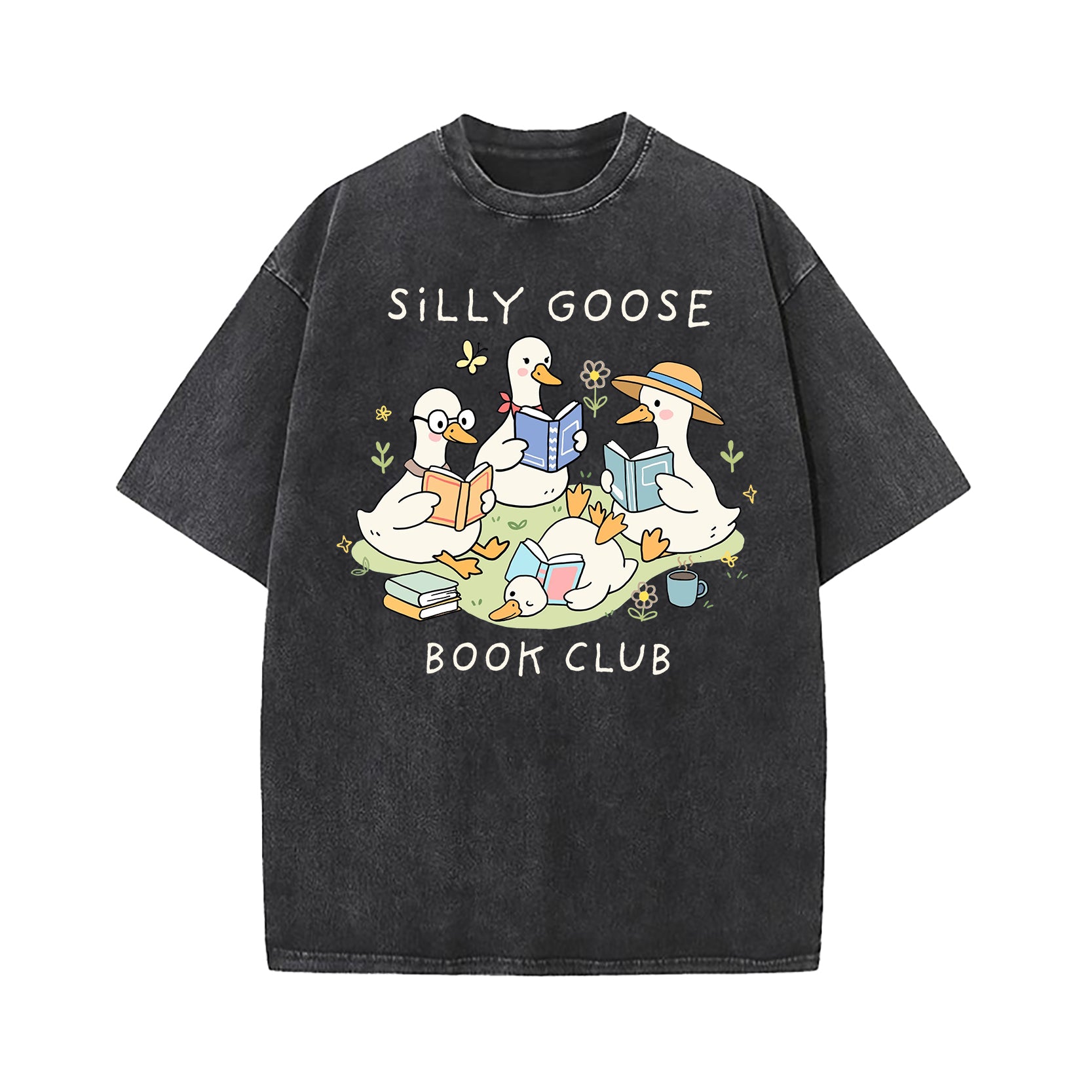 Silly Goose Book Club Washed T-Shirt