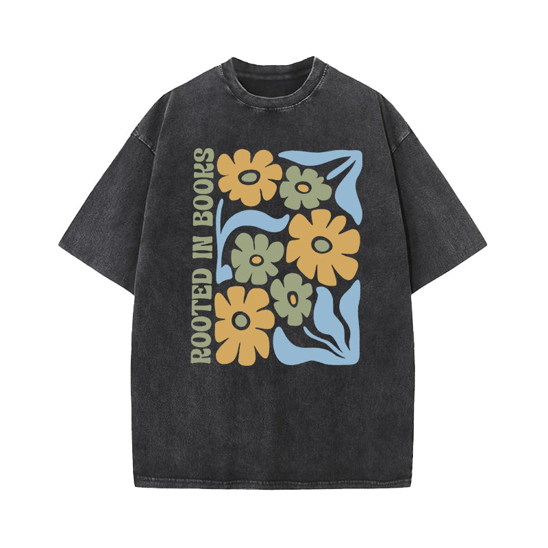 Rooted In Books Washed T-Shirt