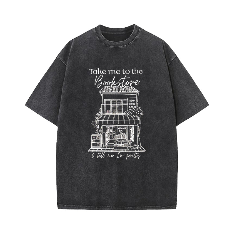 Take Me To The Bookstore Washed T-Shirt